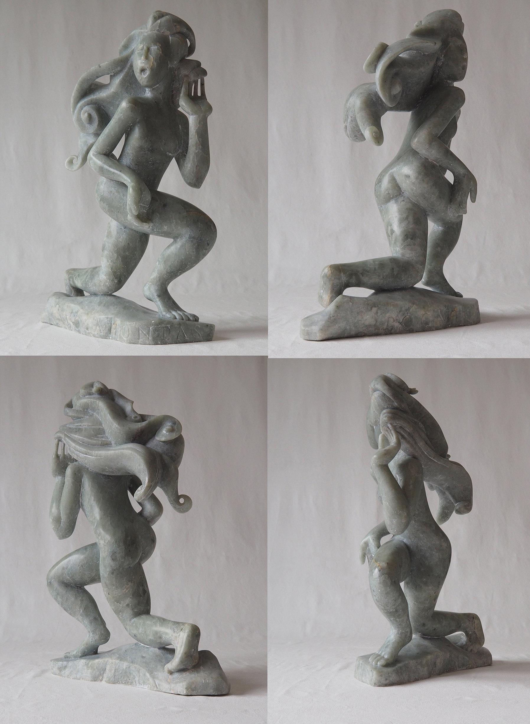 the rape of pocahontas soapston sculpture